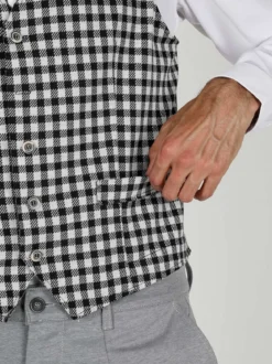 Renever Gilet uomo a quadretti con bottoni