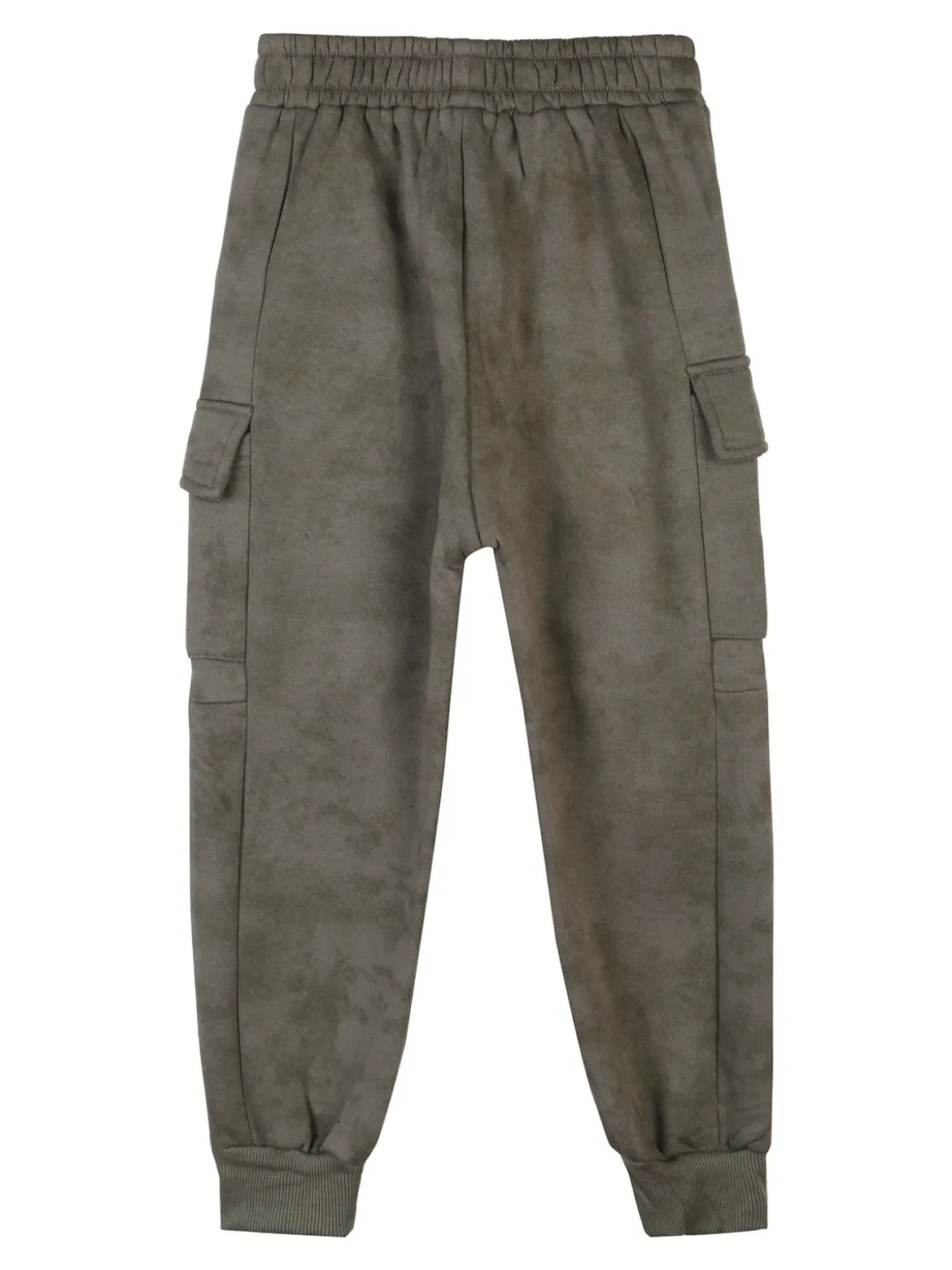 Re Panda Pantaloni da ragazzo con tasconi e polsini - militare
