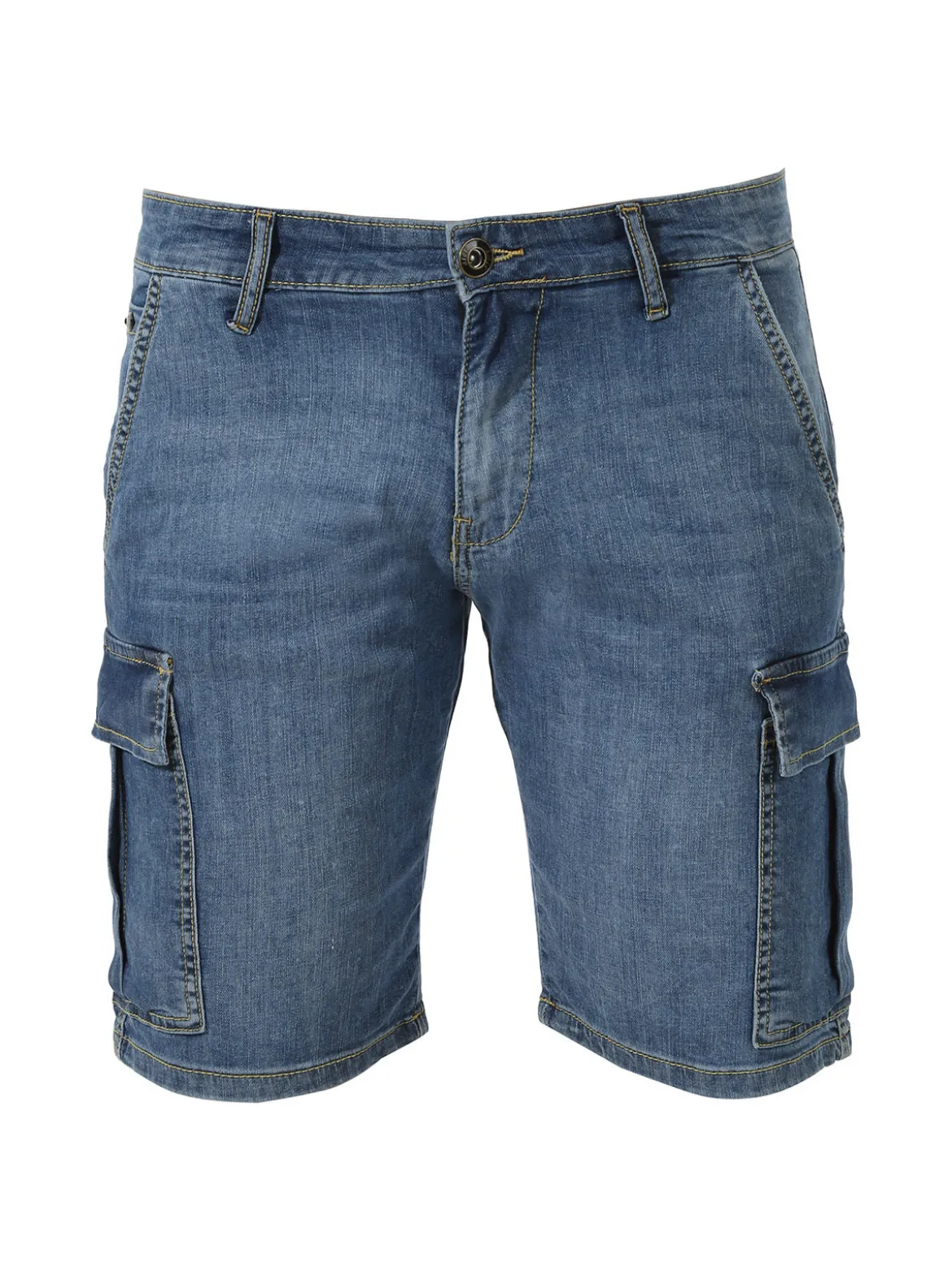 Rifle Bermuda in jeans da uomo con tasconi - jeans
