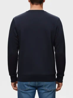 Rifle Felpa girocollo da uomo con logo - blu scuro