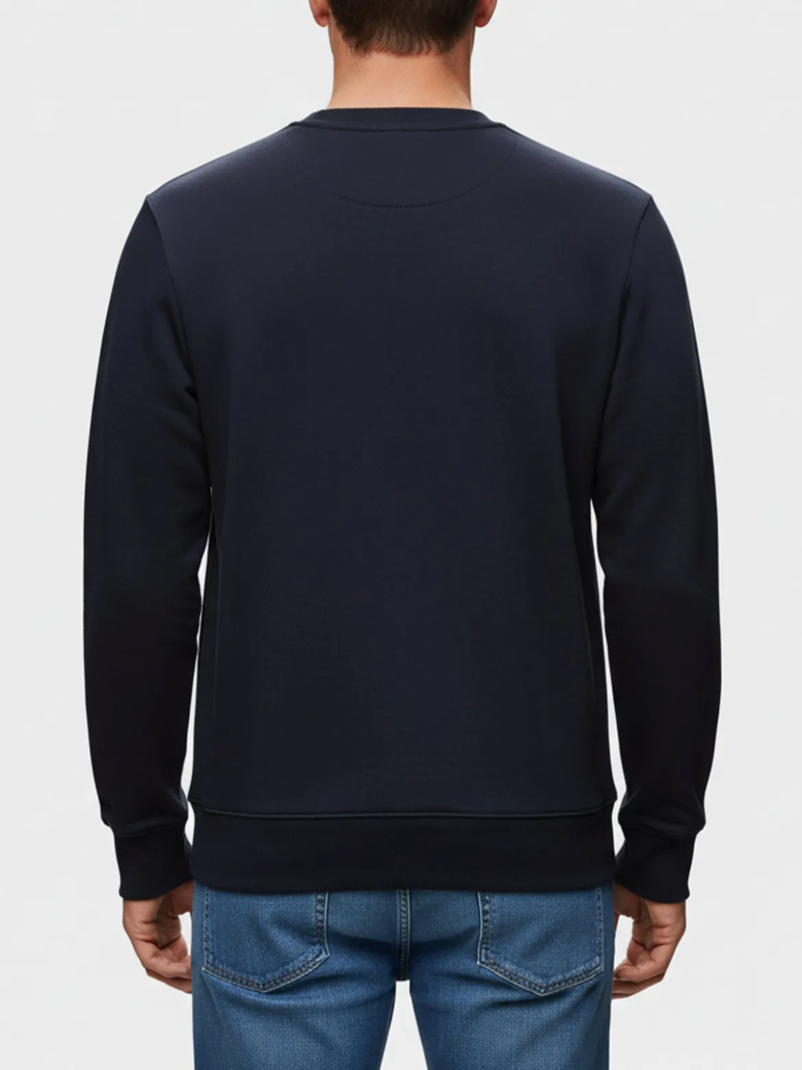Rifle Felpa girocollo da uomo con logo - blu scuro