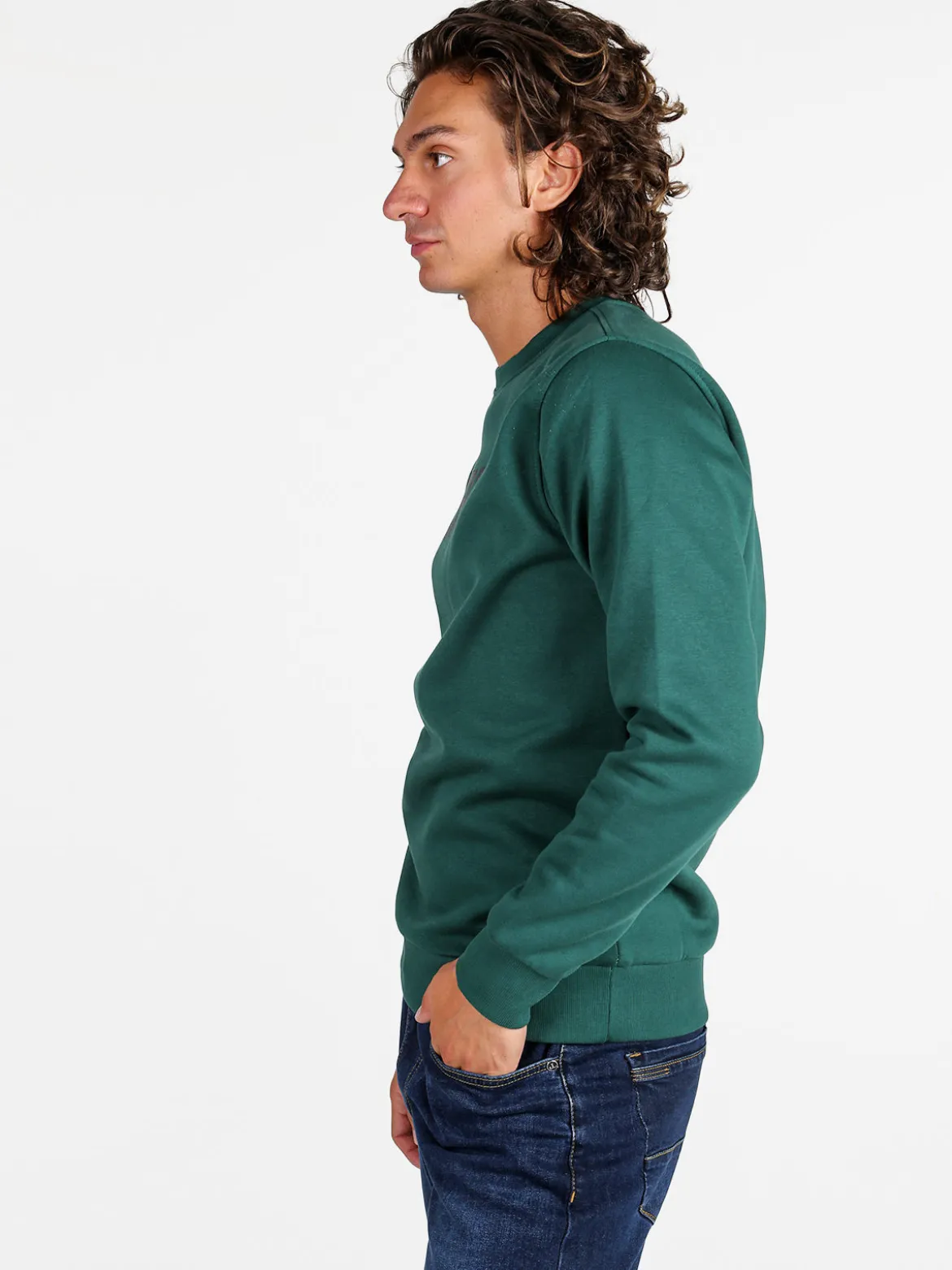 Rifle Felpa girocollo da uomo invernale con logo - verde