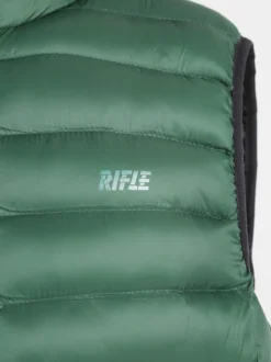 Rifle Gilet da uomo imbottito con cappuccio - verde