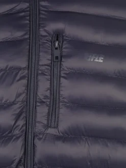 Rifle Giubbotto da uomo imbottito con cappuccio e zip - blu scuro