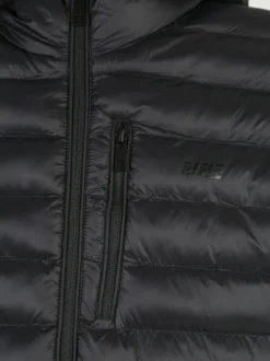 Rifle Giubbotto da uomo imbottito con cappuccio e zip - nero
