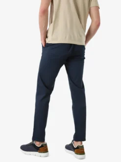 Rifle Pantaloni casual da uomo leggeri con risvolto - blu scuro