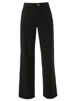 Rifle Pantaloni donna jeans a gamba larga - nero