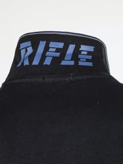 Rifle Polo uomo a maniche lunghe in cotone - blu scuro