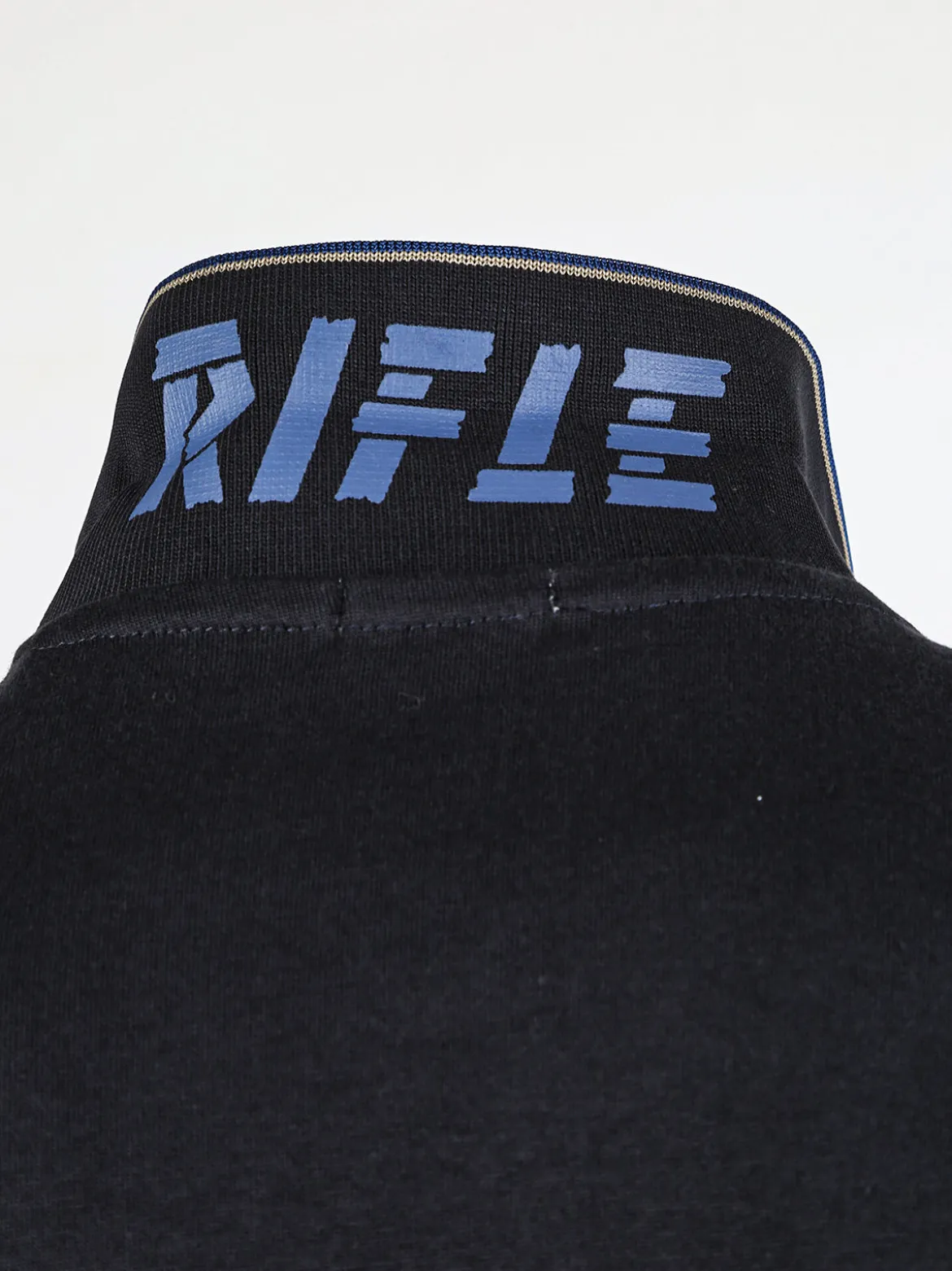 Rifle Polo uomo a maniche lunghe in cotone - blu scuro