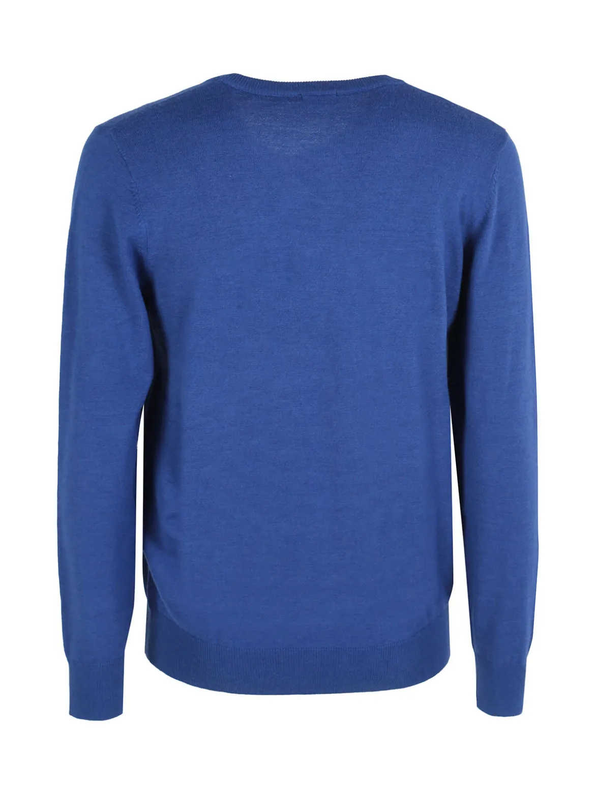 Rifle Pullover uomo scollo V in maglia misto lana - blu
