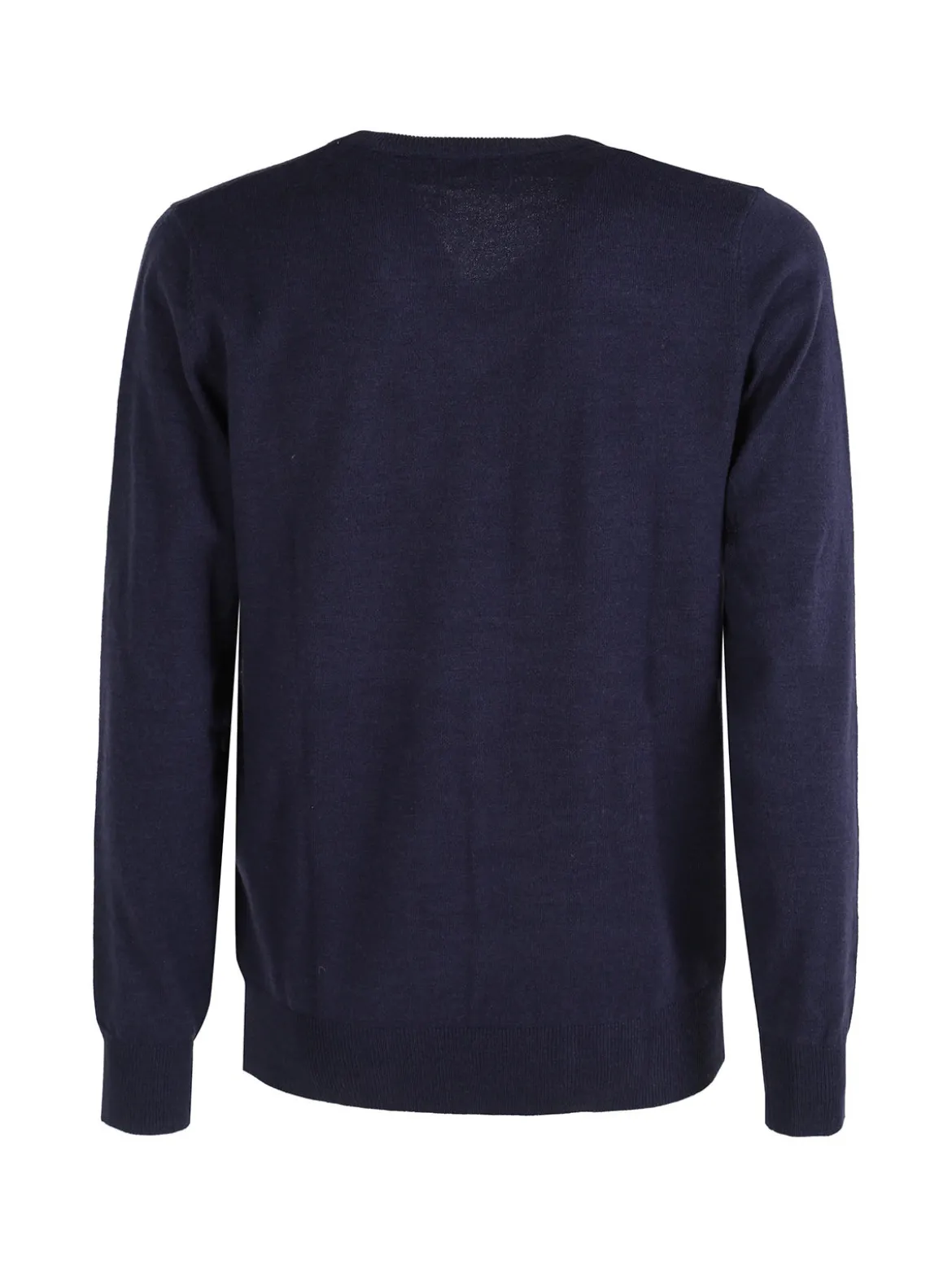 Rifle Pullover uomo scollo V in maglia misto lana - blu scuro