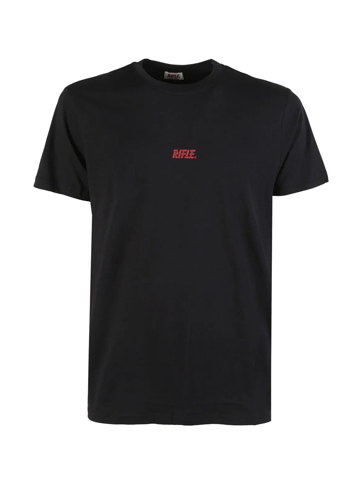 Rifle T-shirt girocollo da uomo in cotone - nero