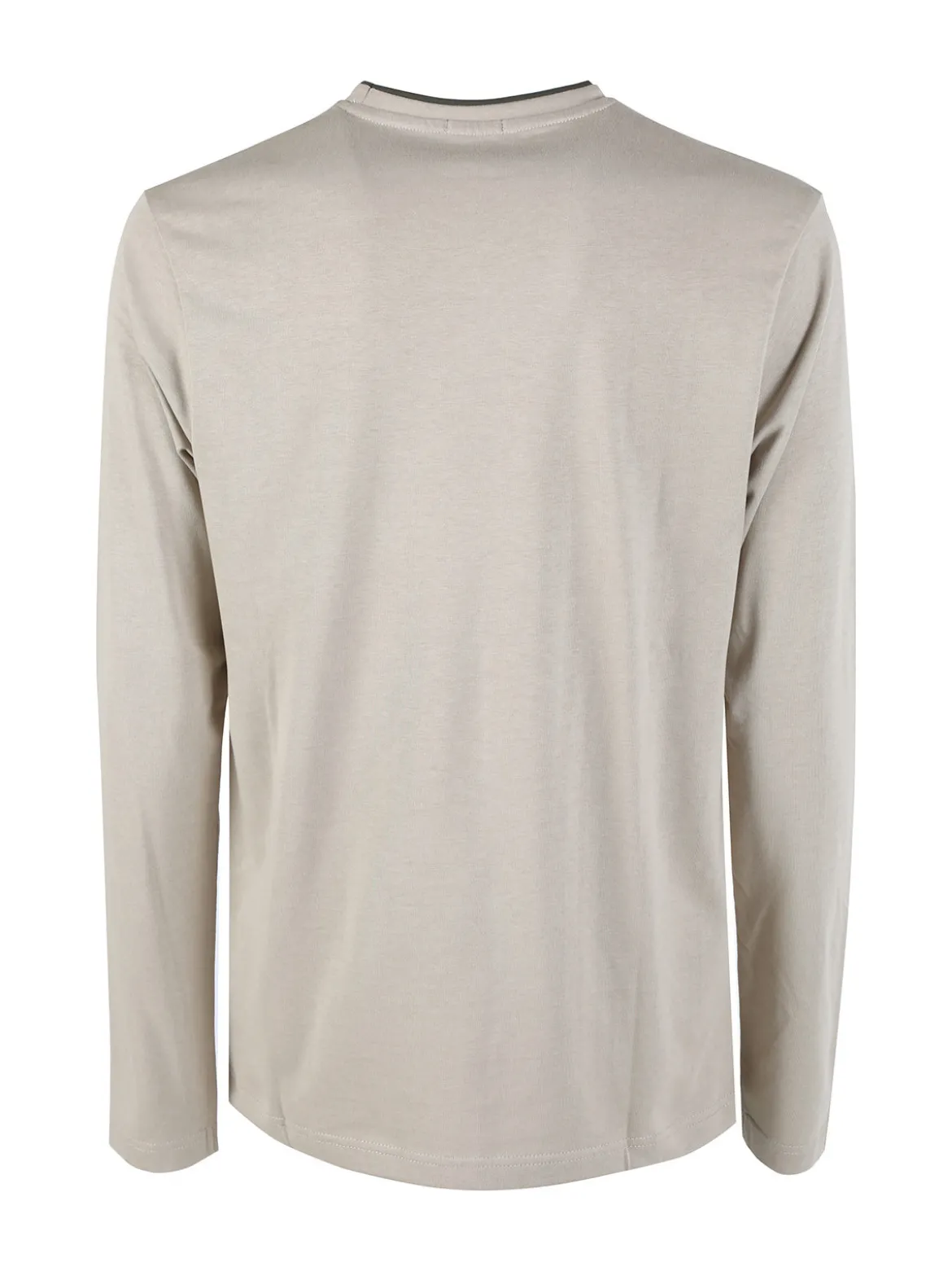 Rifle T-shirt uomo a maniche lunghe in cotone - sabbia