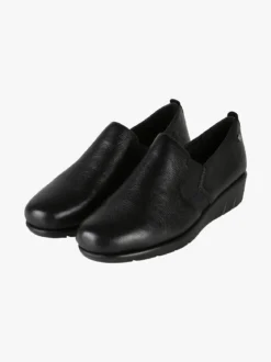 Riposella Mocassini comfort in pelle da donna con zeppa