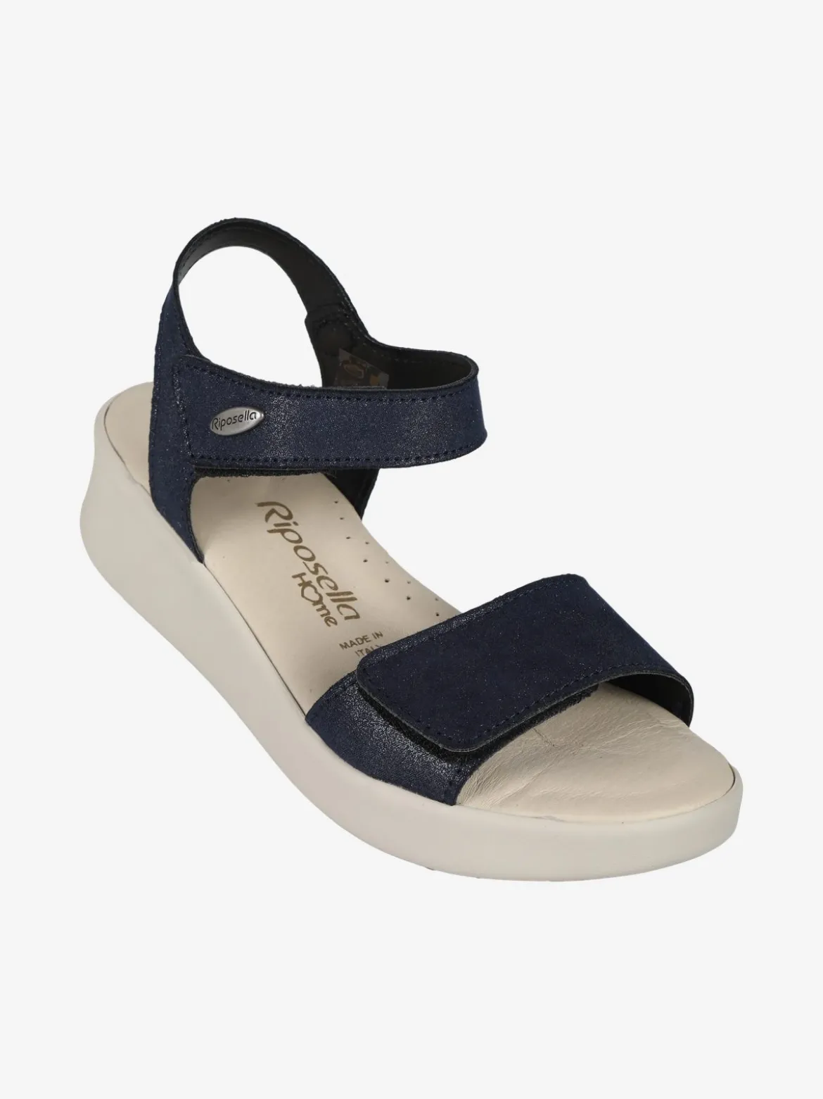 Riposella Sandali donna con zeppa e cinturini a strappo