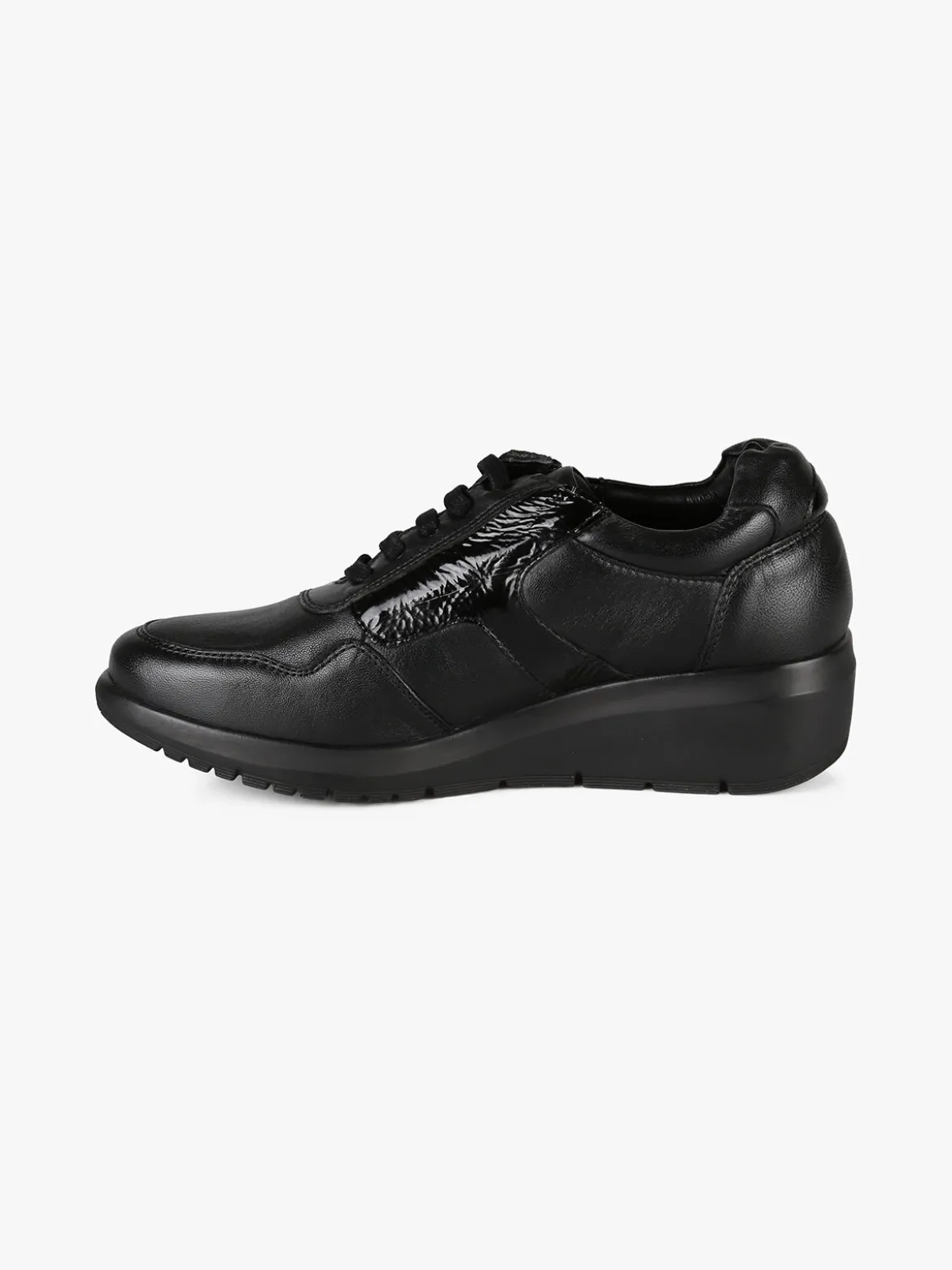 Riposella Scarpe in pelle da donna con lacci e zip