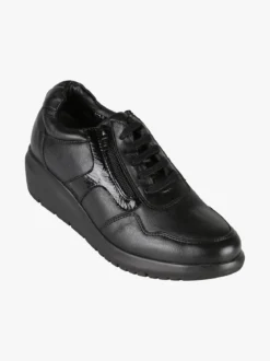 Riposella Scarpe in pelle da donna con lacci e zip