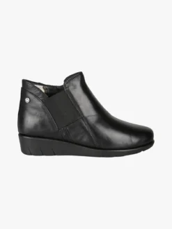 Riposella Stivaletti donna in pelle con zeppa - nero