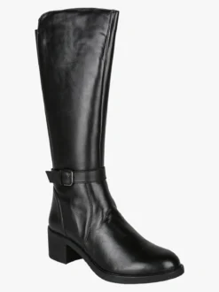 Riposella Stivali in pelle da donna con tacco - nero