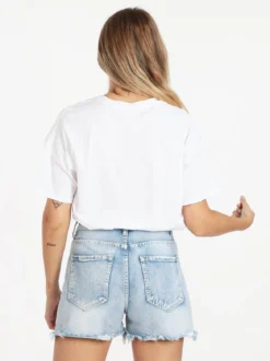 Rose Blu' T-shirt donna oversize con perle