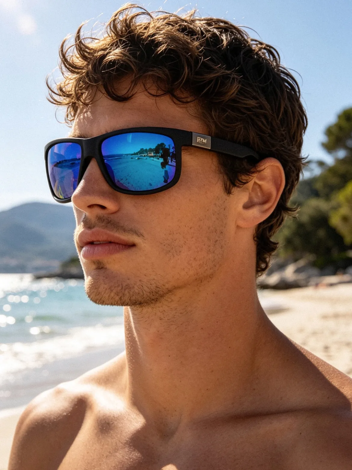 Rpn Occhiali da sole da uomo con lenti polarizzate - bluette