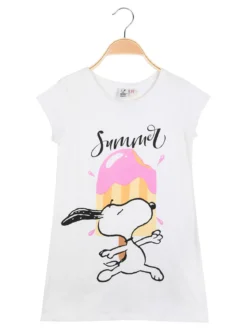 Sabor MAFALDA e SNOOPY Maxi t-shirt manica corta da bambina con stampa