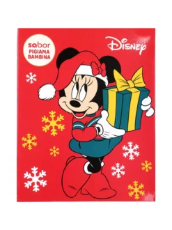 Sabor Minnie pigiama natalizio bambina in cotone interlock - rosso
