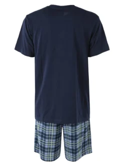 Sabor Snoopy pigiama corto da uomo in cotone - blu scuro