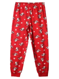 Sabor Snoopy pigiama natalizio da bambino in cotone - rosso