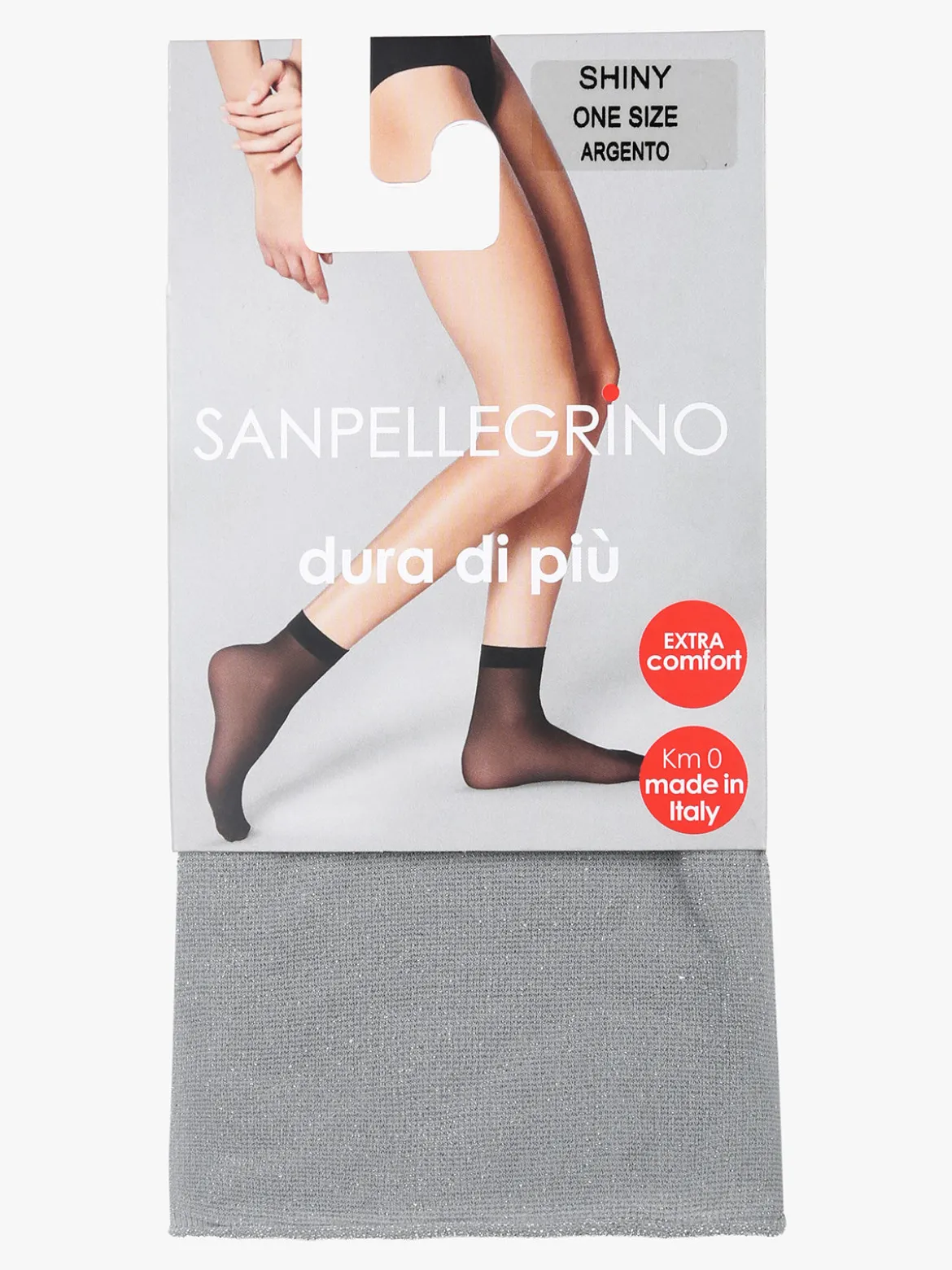Sanpellegrino Calzini lurex da donna - argento