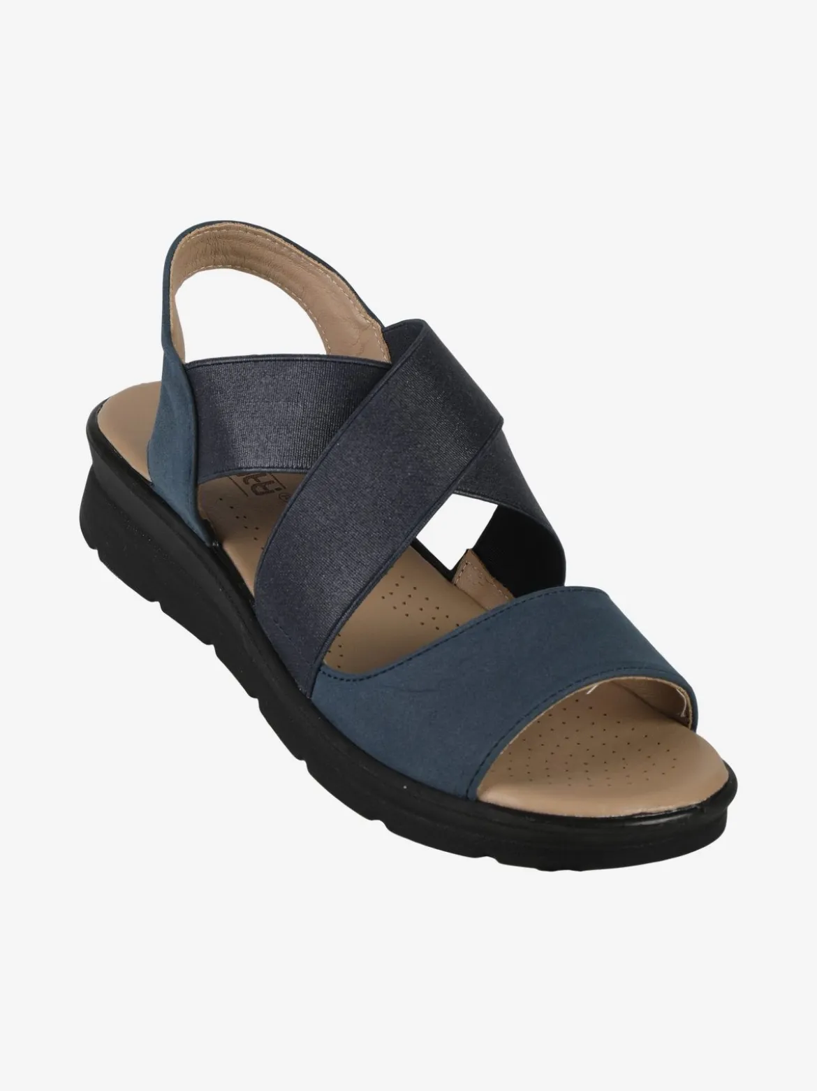 Scatti Sandali donna comfort con zeppa e fasce intrecciate