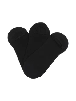 Scopri Confezione da 3 paia di calze fantasmini in cotone elasticizzato - nero