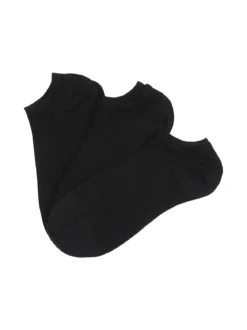 Scopri Confezione da 3 paia di minicalze unisex in cotone elasticizzato - nero