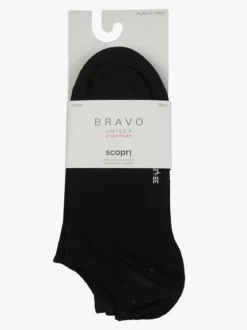 Scopri Confezione da 3 paia di minicalze unisex in cotone elasticizzato - nero