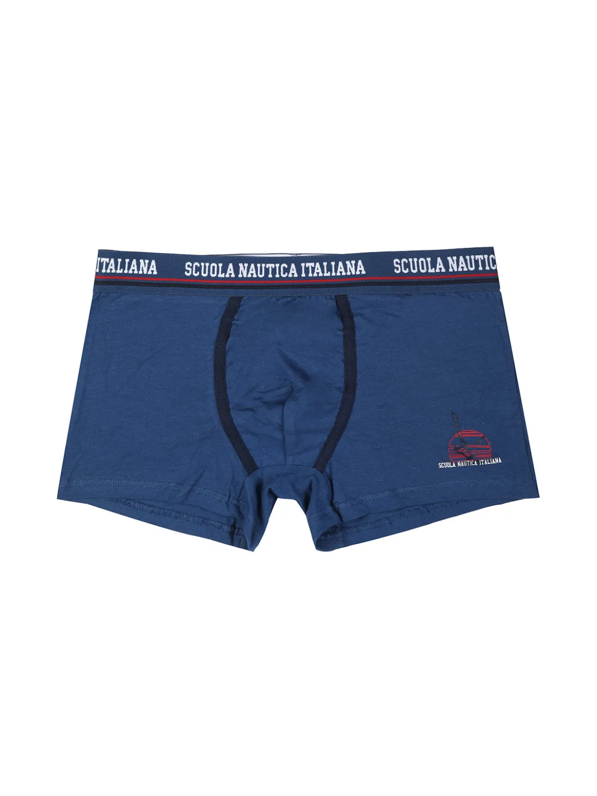 Scuola Nautica Italiana Boxer da uomo in cotone tinta unita