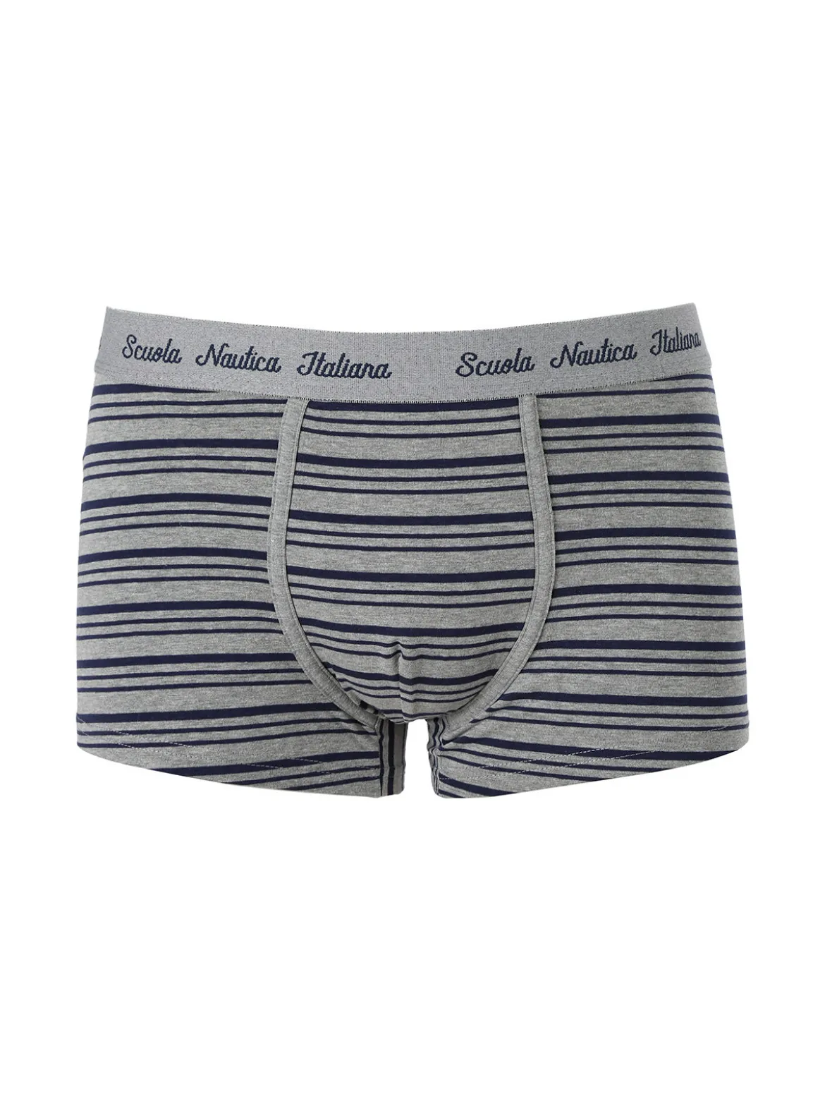 Scuola Nautica Italiana Boxer da uomo rigati in cotone stretch - grigio