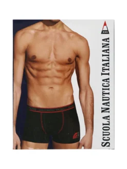 Scuola Nautica Italiana Boxer uomo in cotone stretch - blu scuro