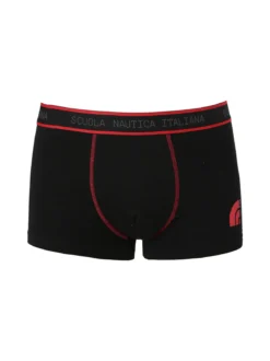 Scuola Nautica Italiana Boxer uomo in cotone stretch - nero