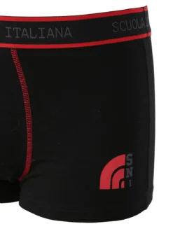 Scuola Nautica Italiana Boxer uomo in cotone stretch - nero