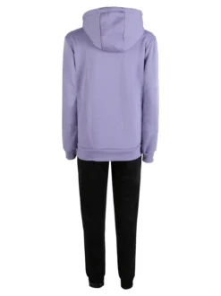 Scuola Nautica Italiana Completo tuta donna invernale 2 pezzi con cappuccio e zip - lilla