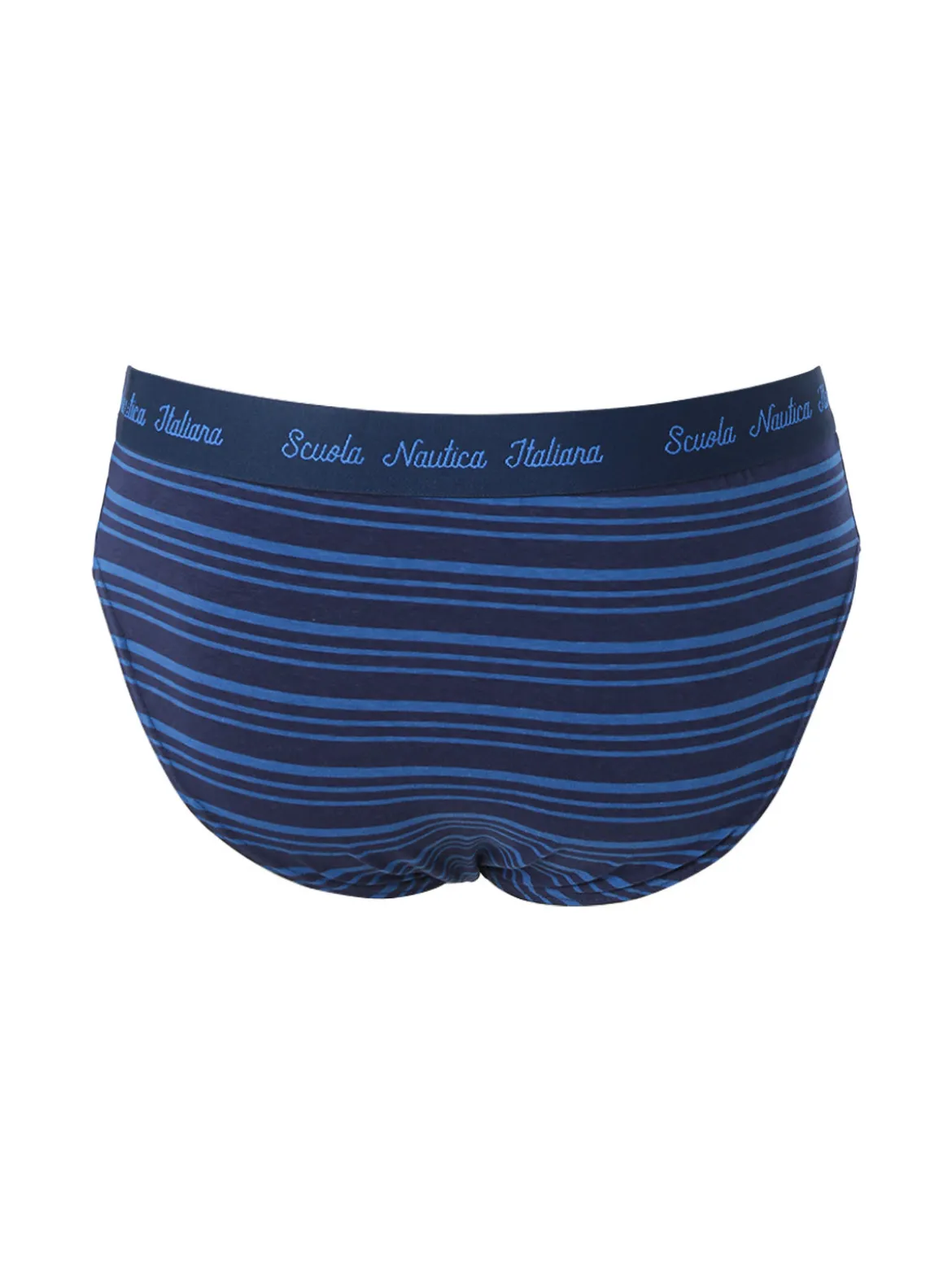Scuola Nautica Italiana Slip da uomo a righe in cotone elasticizzato - blu scuro