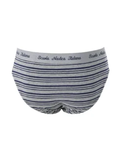 Scuola Nautica Italiana Slip da uomo a righe in cotone elasticizzato - grigio