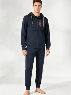 Scuola Nautica Italiana Tuta da uomo 2 pezzi con cappuccio e zip