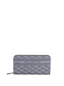 Sergio Valentini Portafoglio rettangolare da donna con stampe - grigio scuro