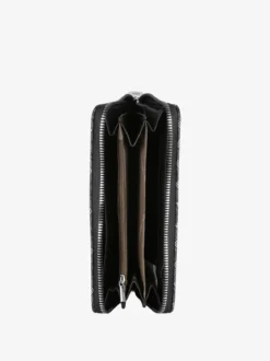 Sergio Valentini Portafoglio rettangolare da donna con stampe - nero