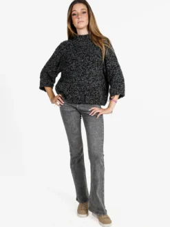 Sexy Sense Jeans donna a zampa - nero