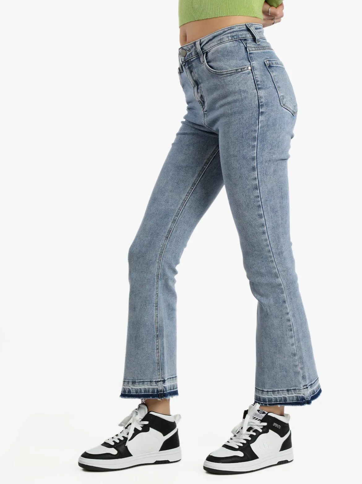 Sexy Sense Jeans donna cropped a zampa