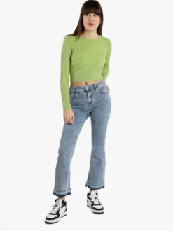 Sexy Sense Jeans donna cropped a zampa