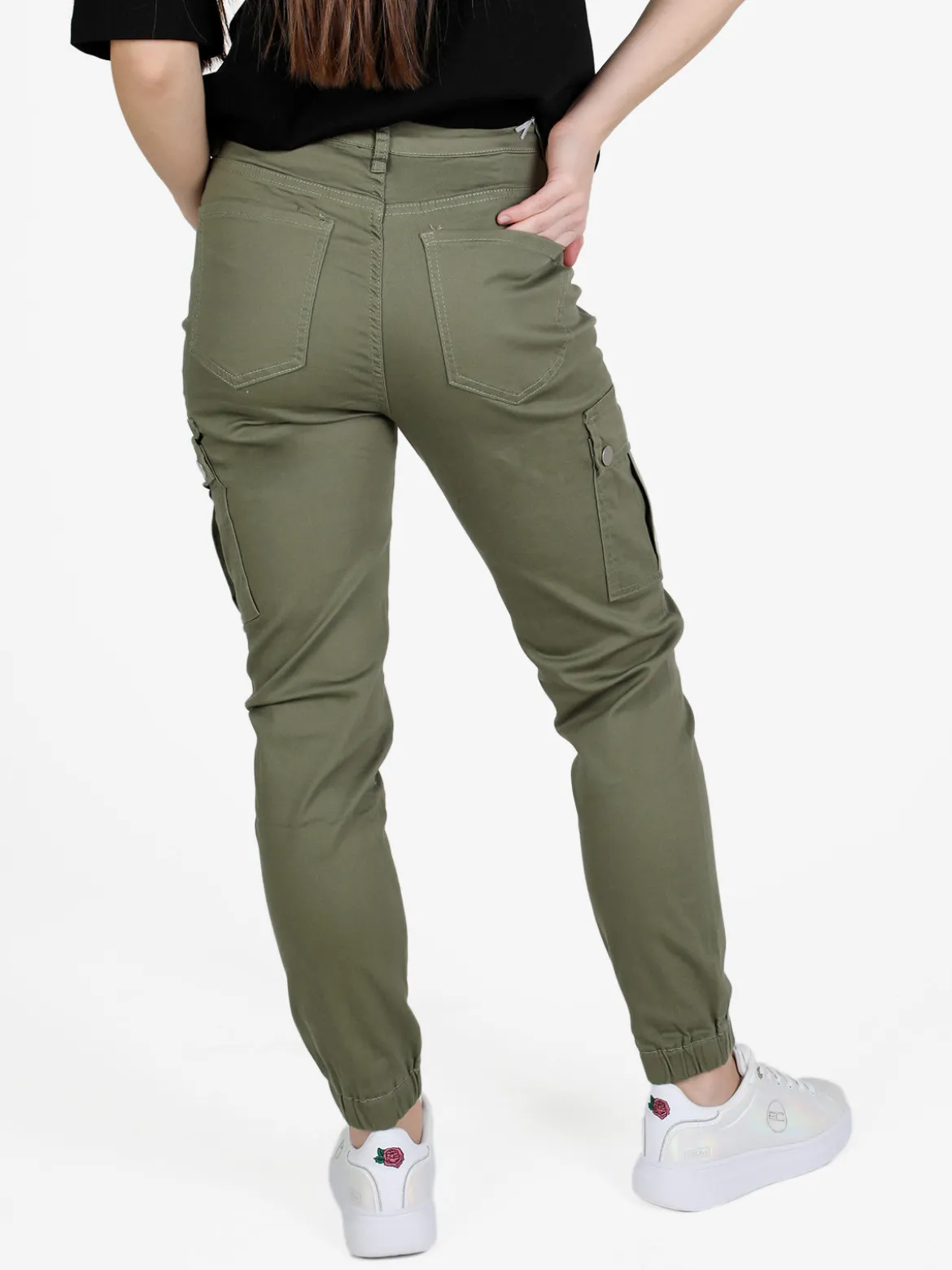 Sexy Sense Pantaloni cargo da donna con elastico alla caviglia