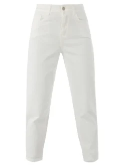 Sexy Sense Pantaloni jeans donna mom fit - bianco